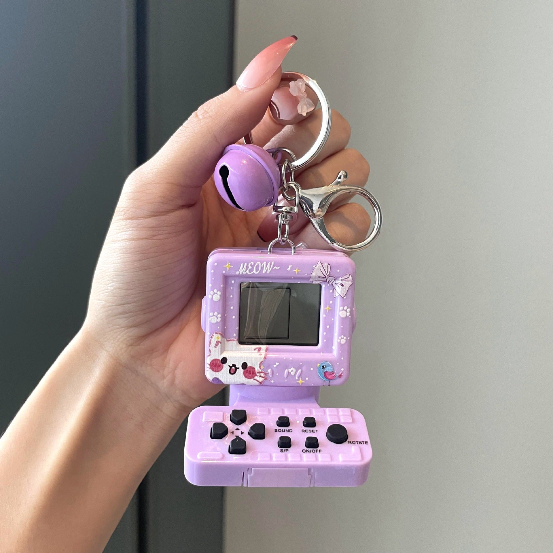 Wholesale Metal Mini PC Tetris Game Console Keychain